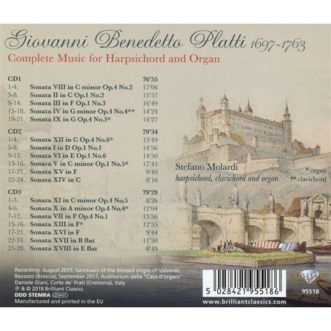 Platti Complete Music For Harpsichord And Organ Stefano Molardi Cd