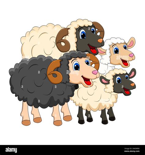 Cartoon farm sheep lamb Stock Vector Images - Alamy