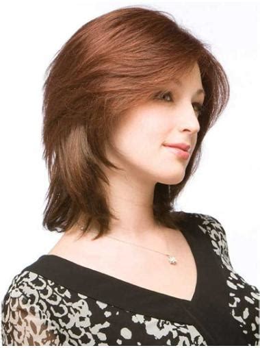 Durable Auburn Lace Front Shoulder Length Remy Human Lace Wigs Cheap Full Lace Wigs