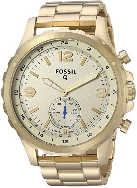 Amazon Fossil Q Hybrid Smartwatch Men S Nate Gold Tone Stainless