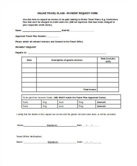 Printable Payment Request Form Template Printable Templates Free