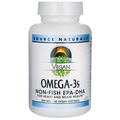 Source Naturals Vegan Omega 3s Non Fish Epa Dha 300 Mg 60 Vegan Sfgs