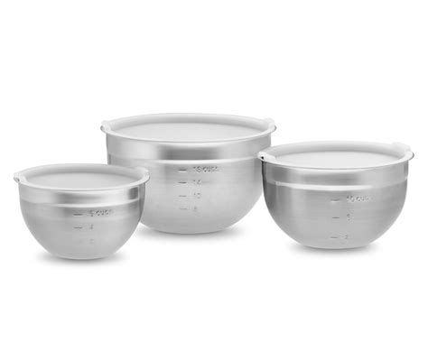 Stainless-Steel Mixing Bowls with Lids, Set of 3 | Williams Sonoma AU