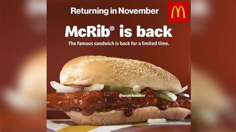 When Is The Mcrib Coming Back In 2024 Uk Rycca Roshelle