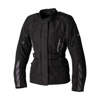 Veste textile femme RST Alpha 5 noir blanc Équipement route sur La