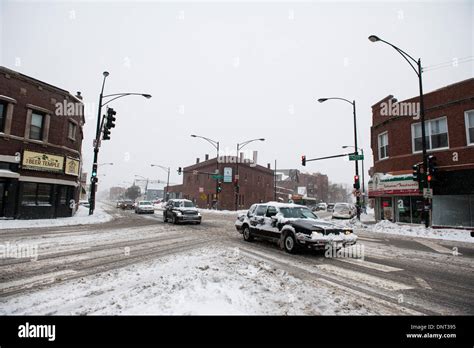 Chicago Il Usa 5th Jan 2013 Following A Mild Saturday Heavy