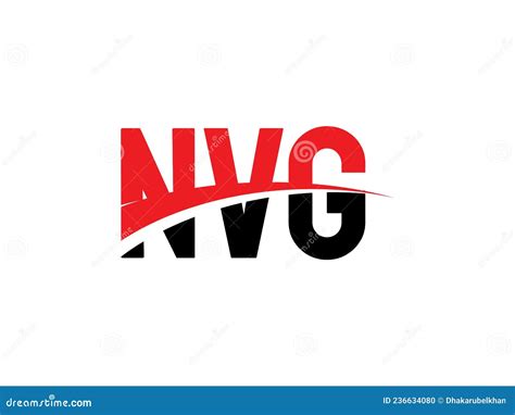 nvg letter initial logo design vector illustration stock vector