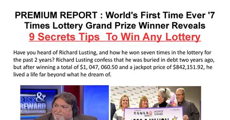 Tips To Win Any Lottery Pdf Docdroid