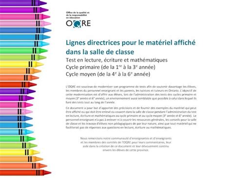 Pdf Lignes Directrices Pour Le Mat Riel Affich Dans La Salle