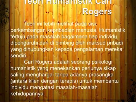 Teori Humanistik Carl Rogers Ppt