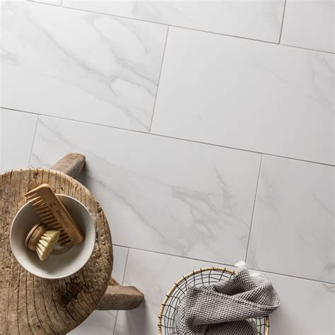 Stonehouse Studio Jardine Gloss White Marble Effect Wall Floor Tiles