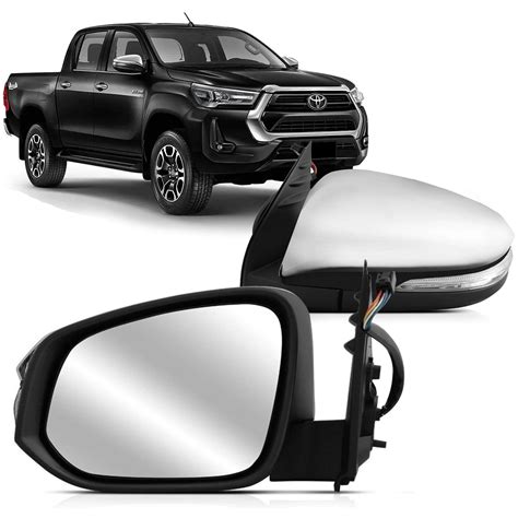 Par Retrovisor Hilux 2016 2017 2018 2019 2020 2021 Elétrico Pisca