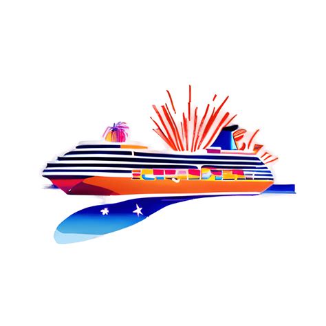 Cruise Ship Fireworks · Creative Fabrica