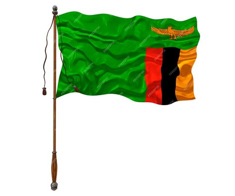 Premium Photo | National flag of zambia background with flag of zambia