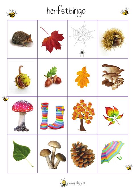 Juf Bijtje Herfst Bingo Jufbijtje Nl