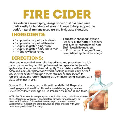 Recipe: Fire Cider – RidgeCrest Herbals | Fire cider, Fire cider recipe ...