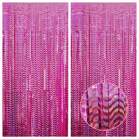 Amazon KatchOn Laser Pink Backdrop Curtain Large 3 2x8 Feet