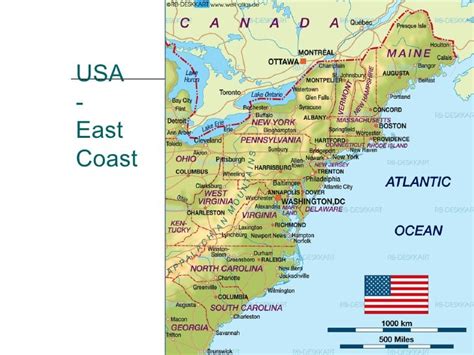 Costa Leste Americana - Costa leste dos estados unidos