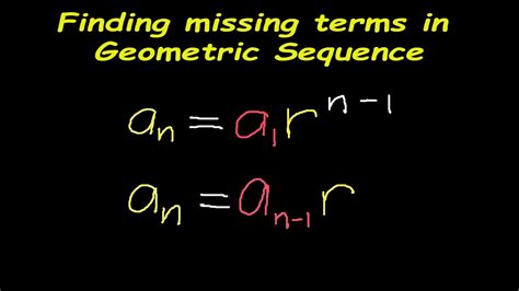 Finding Missing Terms In Geometric Sequence To Youtube