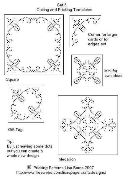 Paper Pricking Patterns Free Printables