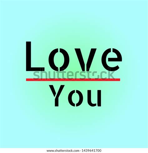 Love You Postcard Logo Design Illustration Stock Vector Royalty Free