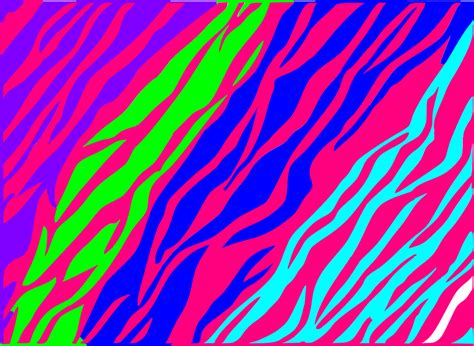 Neon Rainbow Zebra Print Wallpapers