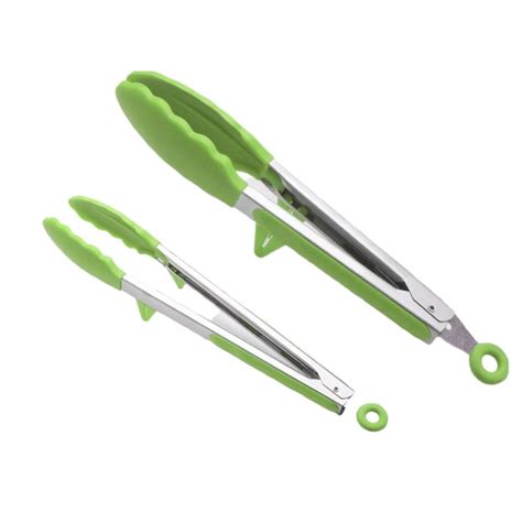 Stainless Steel Silicone Tongs Non-slip Kitchen Tongs - 2 Pack | Shop ...