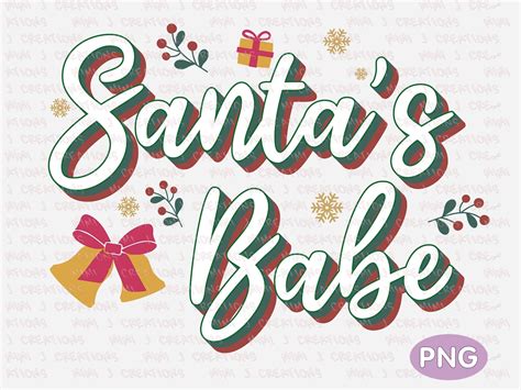 Santa S Babe PNG Christmas Babe Png Christmas Sublimation Png Santa