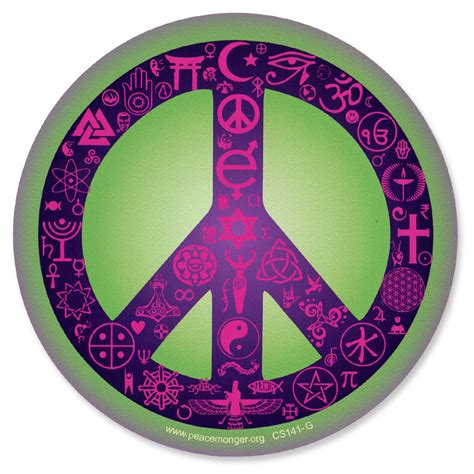 Cs141 Coexist Peace Symbol Mosaic Interfaith Mythology Religion Science Decal Bumper Sticker