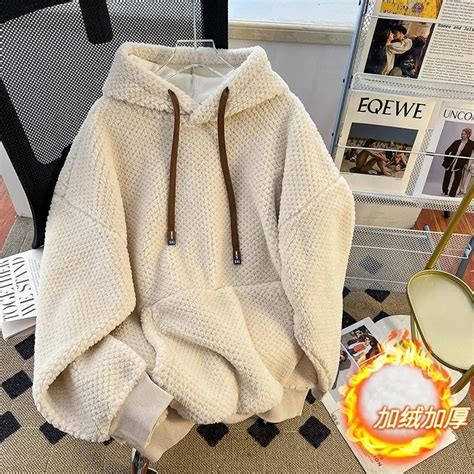 jual longgar jahitan nanas kotak kotak kasual  cocok atasan hoodie