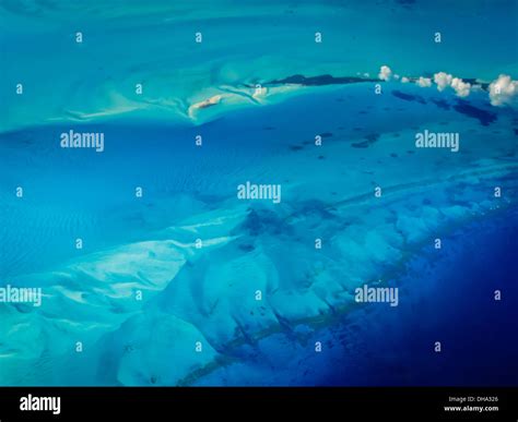 Aerial View Of Tropical Islands And Coral Reefs Stock Photo Alamy