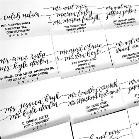 Modern Wedding Envelope Calligraphy - Calligraphy by Jennifer