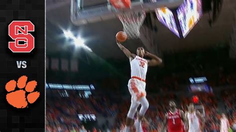 Nc State Vs Clemson Basketball Highlights 2017 18 Youtube