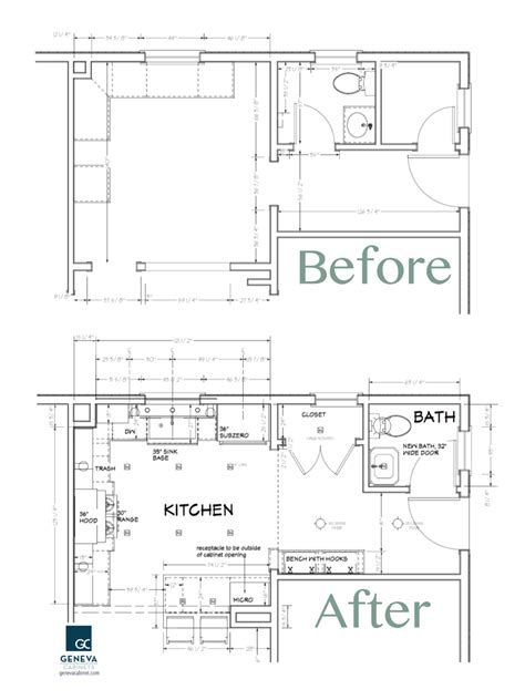 Kitchen Floor Plans Before And After - floorplans.click