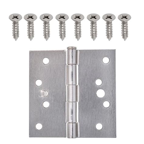 Everbilt 3 Inch With Square Corners Satin Nickel Door Hinge 1 Pc The Home Depot Canada