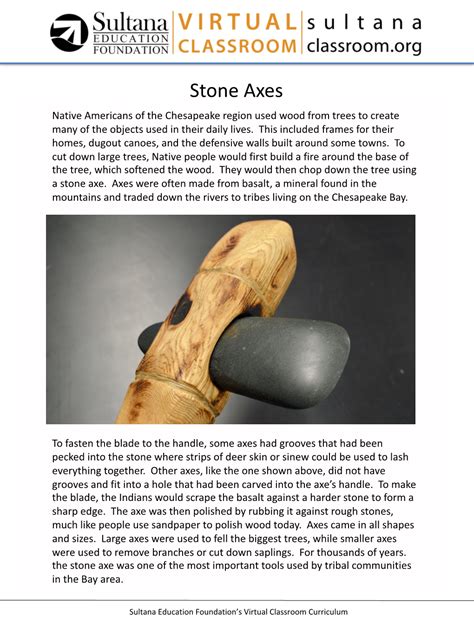 Stone Axes in Native American Life Stone Axes Native Americans of the ...