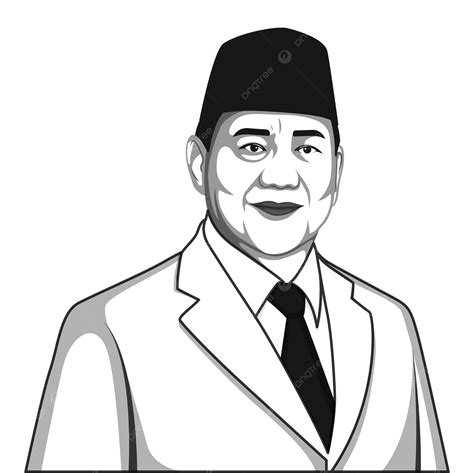 Silueta De Ilustración De Prabowo Subianto Vector Png Dibujos Prabowo Subianto Silueta Figura