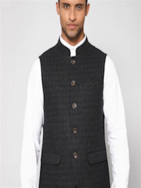 Buy Cantabil Men Woven Design Mandarin Collar Nehru Jacket Nehru