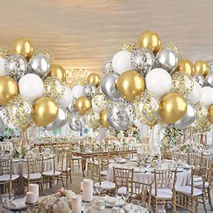 Paready Gold And Silver Latex Balloons Pcs Inch Metallic Gold