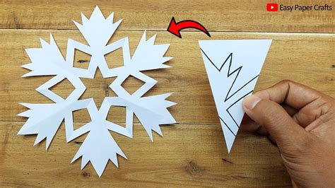 Easy Paper Cutting Design ️ How To Make Paper Snowflake For Christmas 🎄 Easy Paper Crafts Youtube