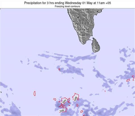 Maldives Precipitation for 3 hrs ending Sunday 29 Aug at 11pm MVT