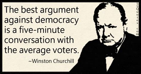 Winston Churchill Democracy Quote Average Voter - ShortQuotes.cc