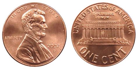 2002 D Lincoln Memorial Penny Coin Value Prices, Photos & Info