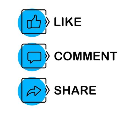 Premium Vector Like Comment And Share Buttons