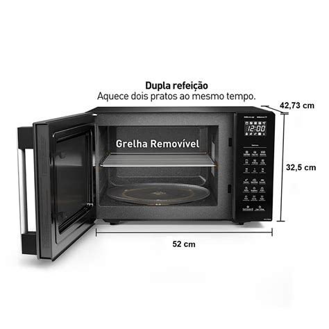 Micro Ondas Panasonic Gt Lbrun Litros Preto Micro Ondas Panasonic