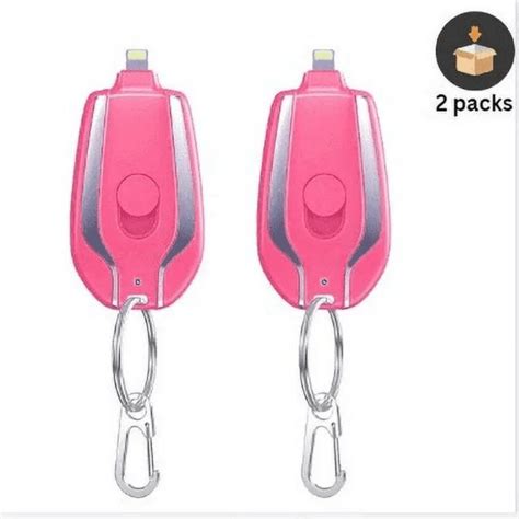 Packs Mah Portable Mini Keychain Power Bank Emergency Pod Charger