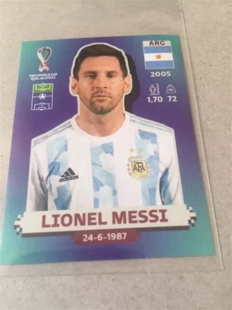 Autocollant Panini Fifa Coupe Du Monde Qatar Lionel Messi