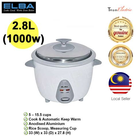 Elba Erc T L Electric Rice Cooker Periuk Nasi Lazada