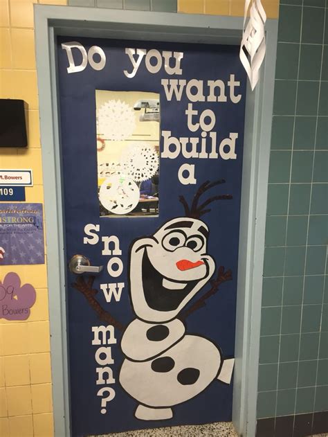 Olaf Frozen Do You Want To Build A Snowman Classroom Door