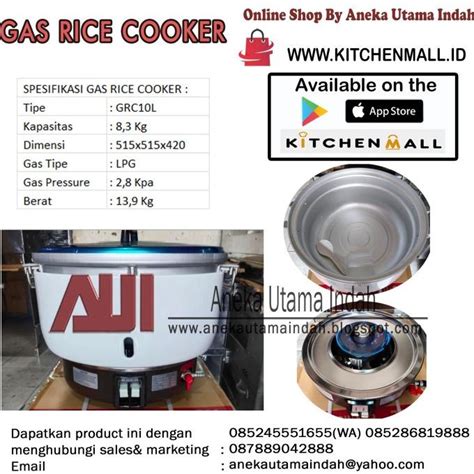 Jual WINTECH GRC 10L Gas Rice Cooker 10 Liter Penanak Nasi Low